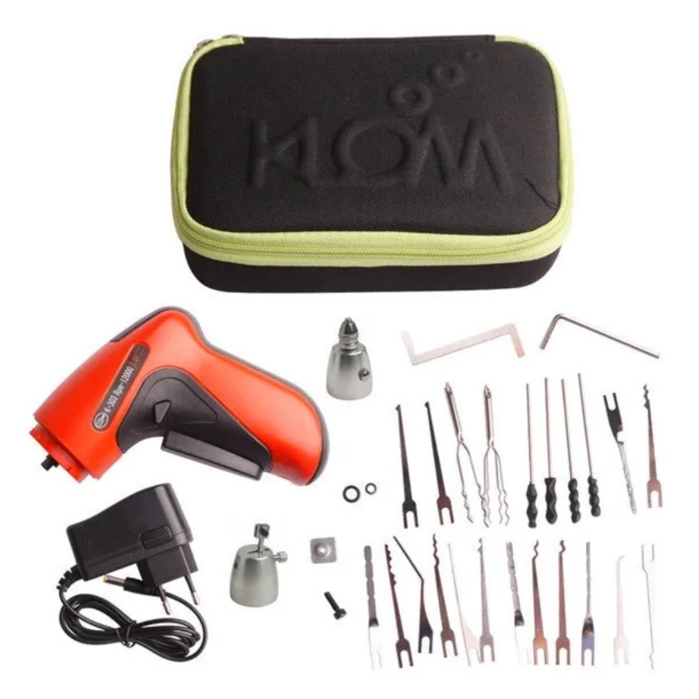 KLOM Electric Lock Pick Gun Professional Locksmiths Tools Lock Pick Tool Kit Sets