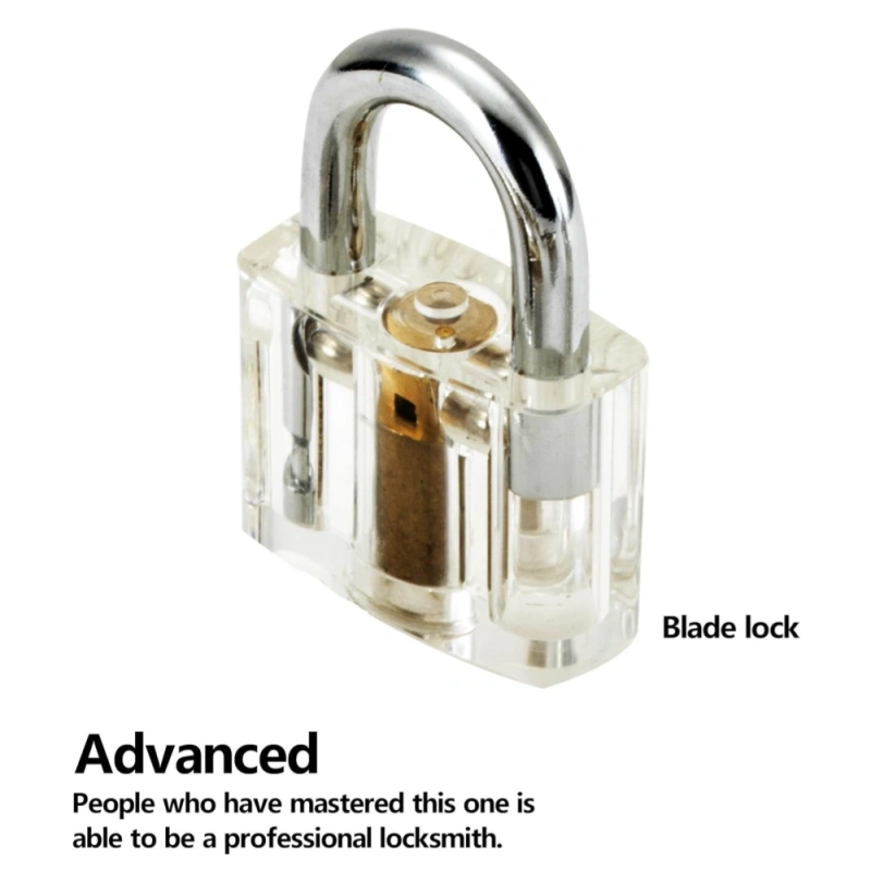 7pcs Transparent Locks Practice Lock Set Visible Locks Common Padlocks Training Pick Set for Beginner Locksmith