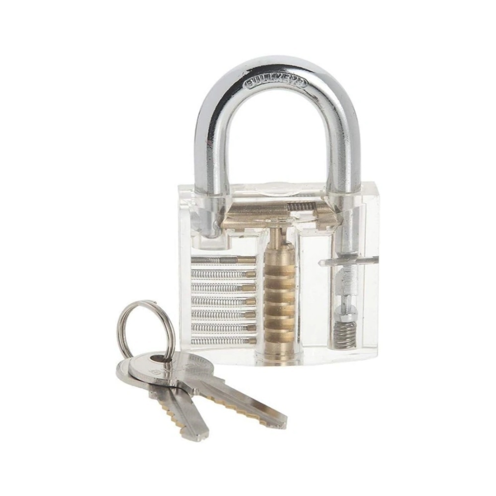 3-Pack Practice Lock Set Crystal Visible Cutaway Training Lock Pick Set Includes 3 Different Types of Practice Padlock