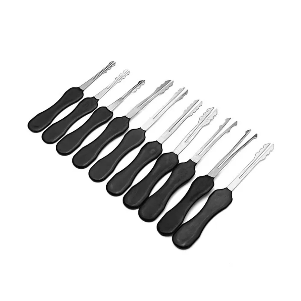 GOSO 10Pcs Double Side Lock Pick Tools Locksmith Lock Opener Lock Pick Set