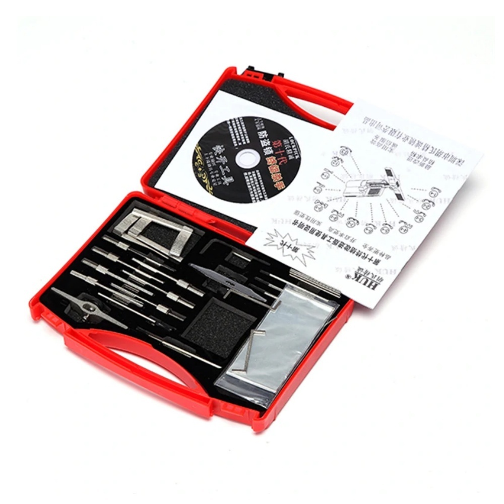 Multifunctional Locksmith Tool Kit Lock Pick Tools Set Suitable for Various Lock Brands Packaged in Convenient Plastic Case Ideal for Professionals and DIY Enthusiasts