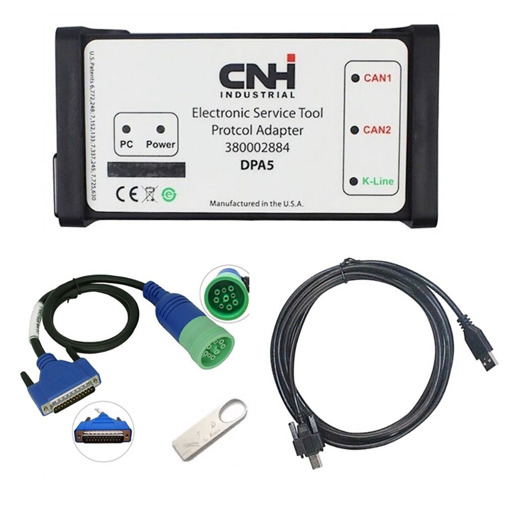 CNH DPA5 EST V8.6 V9.5 V9.9 Heavy Duty Truck Scanner Code Reader Full System Diagnostic Tool for Trailer Bus Wheel Loader Excavator Tractor