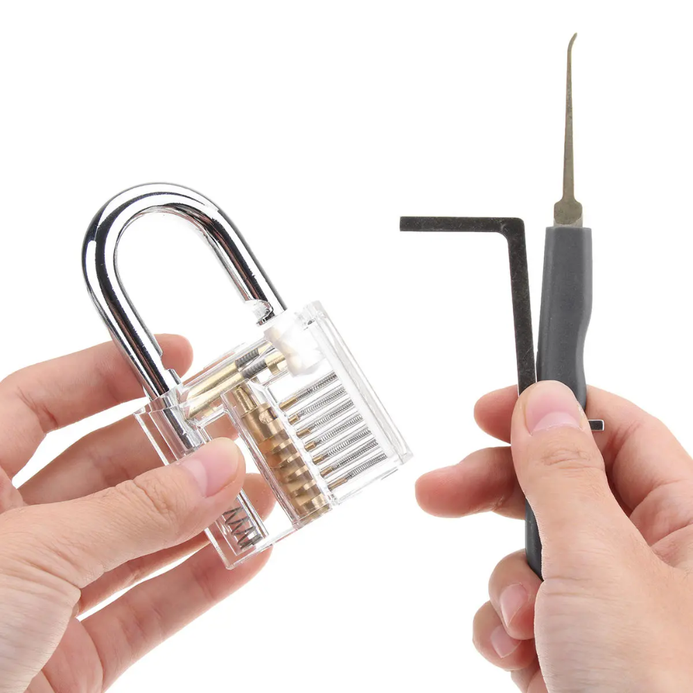 Lock Picks 24Pcs Padlock Set Training Tool Transparent Practice Locksmith Tool