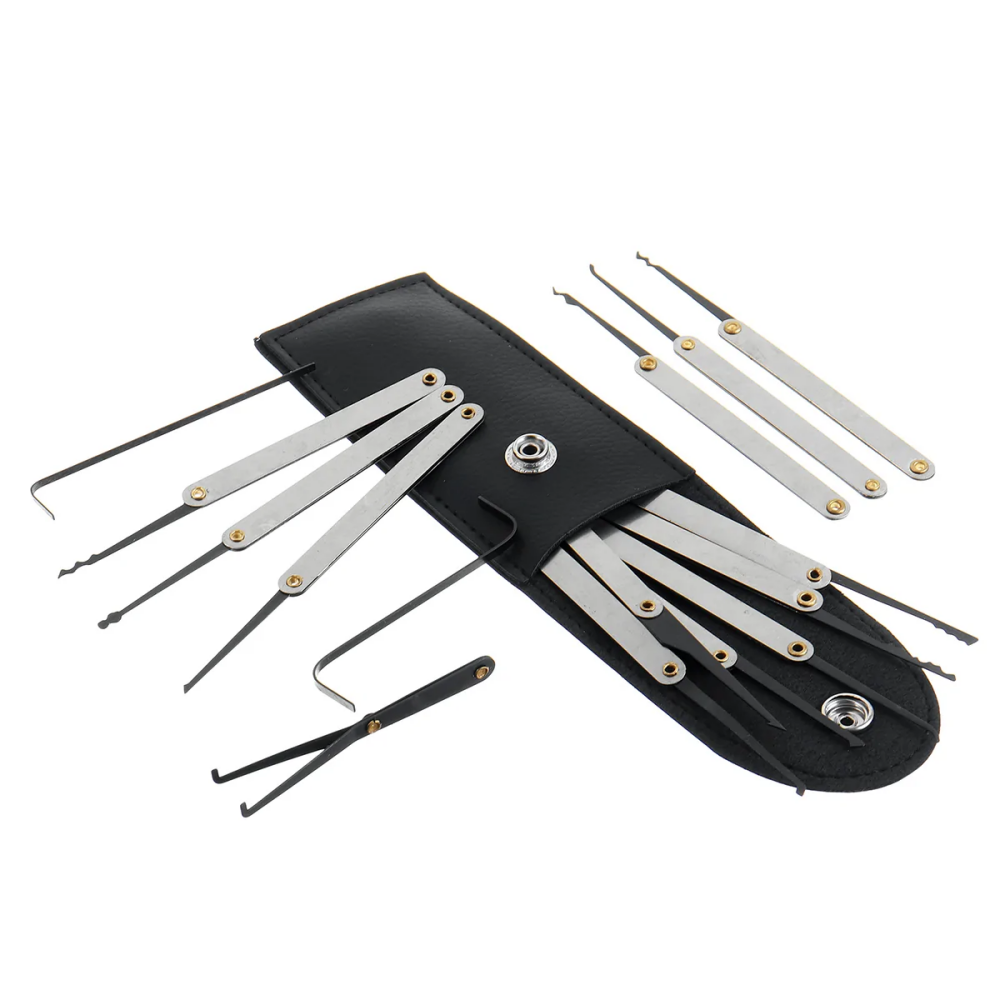25PCS Locksmith Practice Lock Pick Key Extractor Padlock Lockpick Tool Kits