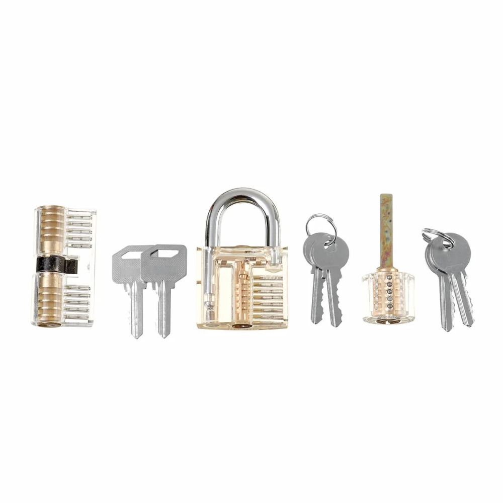 25PCS Locksmith Practice Lock Pick Key Extractor Padlock Lockpick Tool Kits