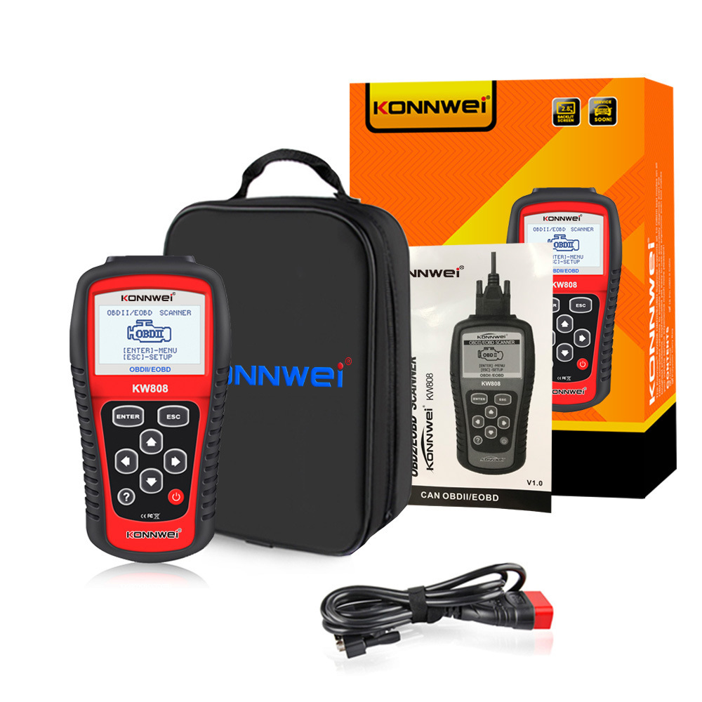 KONNWEI KW808 OBD II Car Scanner Auto Automotive Diagnostic Scanner Tool Engine Fualt Code Reader OBD Tools
