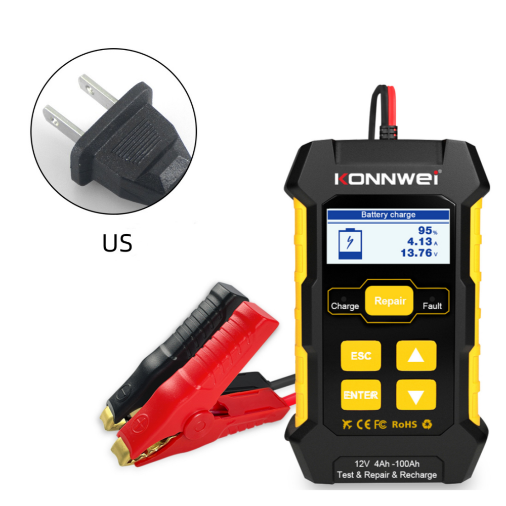 KONNWEI KW510 Battery Tester 12V Car 5A Battery Charger Car Repair Tool
