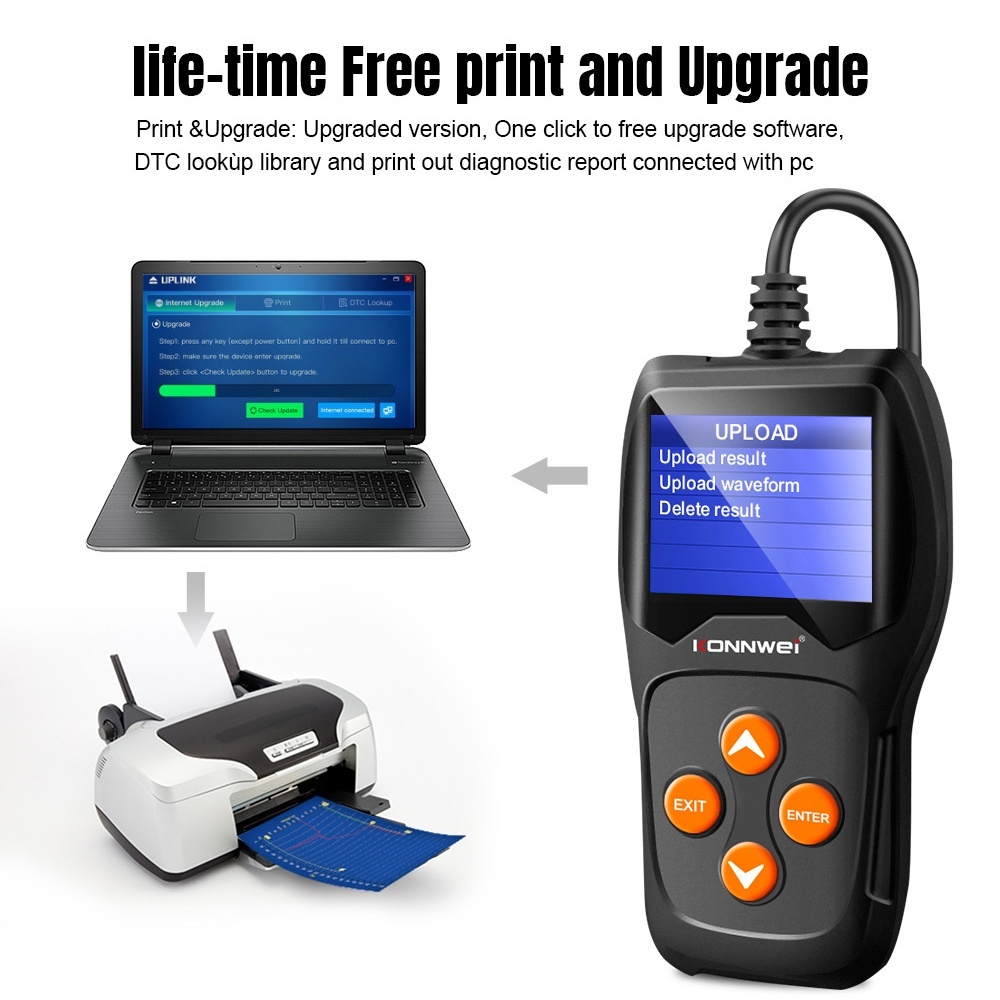 KONNWEI KW600 Car Battery Tester 12V 100 to 2000CCA 12 Volts Battery Tools for the Car Quick Cranking Charging Diagnostic