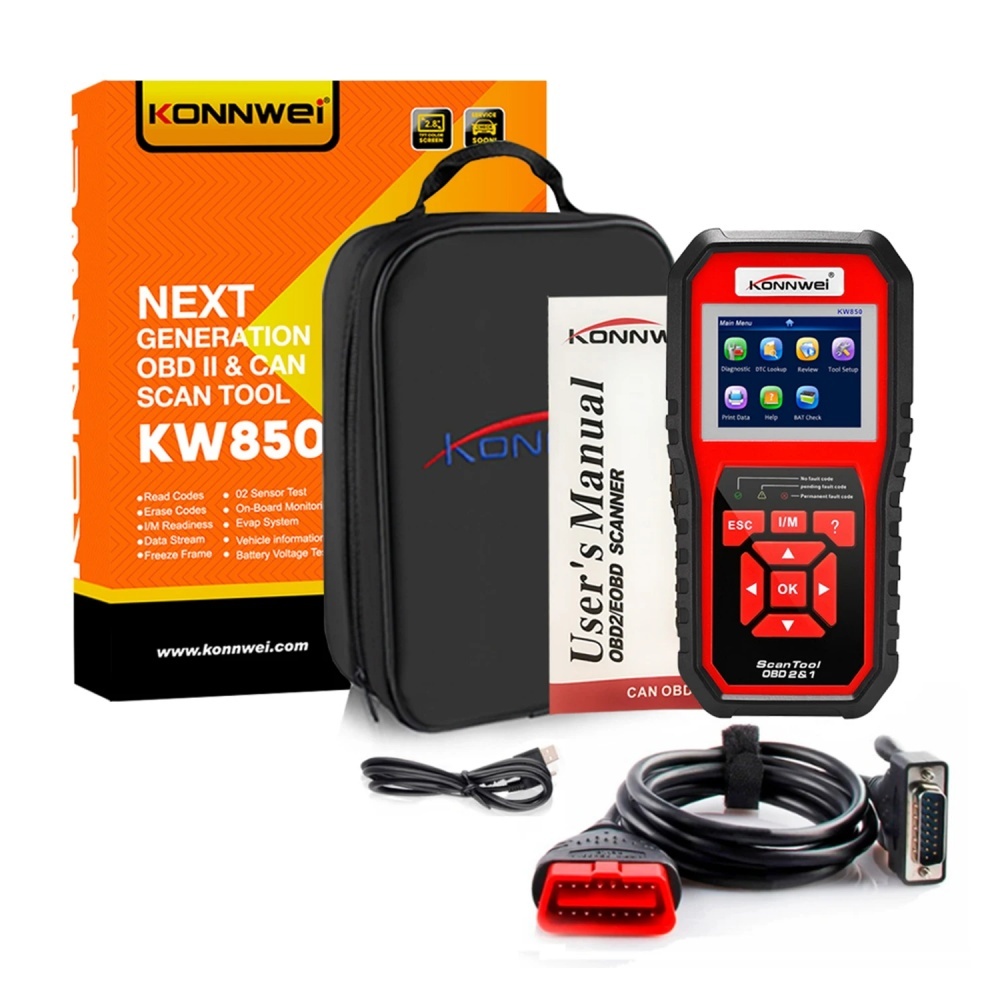 KONNWEI KW850 Car OBDII Scanner Professional Auto Diagnostic Tools OBDII Engine System Check Code Reader DTC