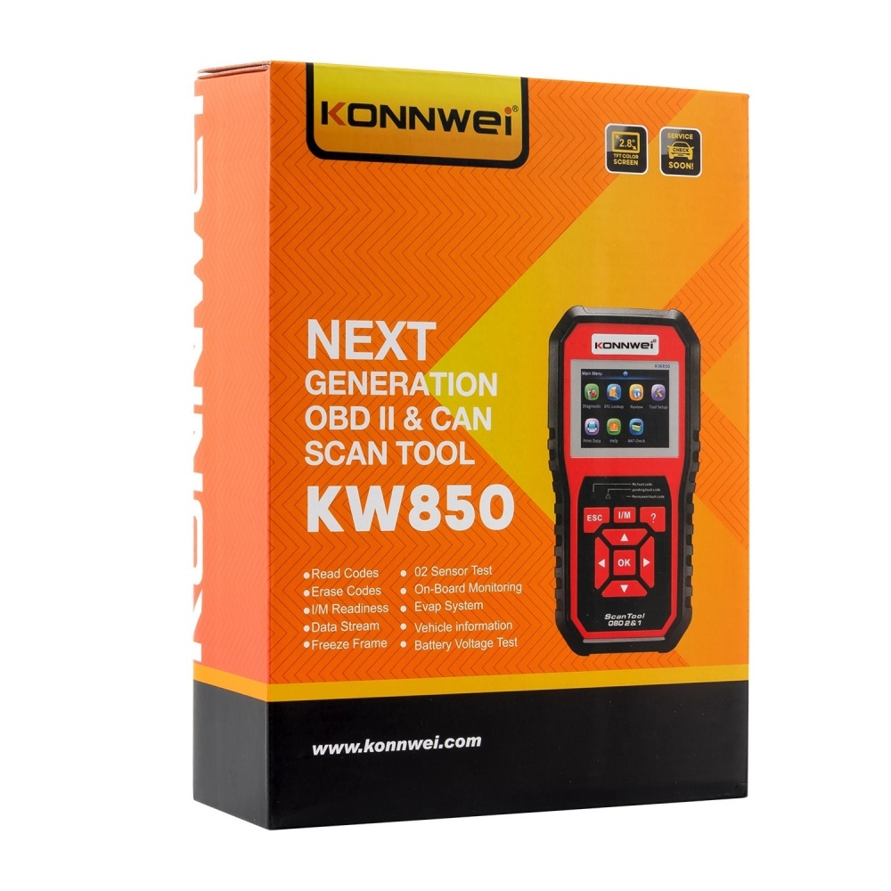 KONNWEI KW850 Car OBDII Scanner Professional Auto Diagnostic Tools OBDII Engine System Check Code Reader DTC