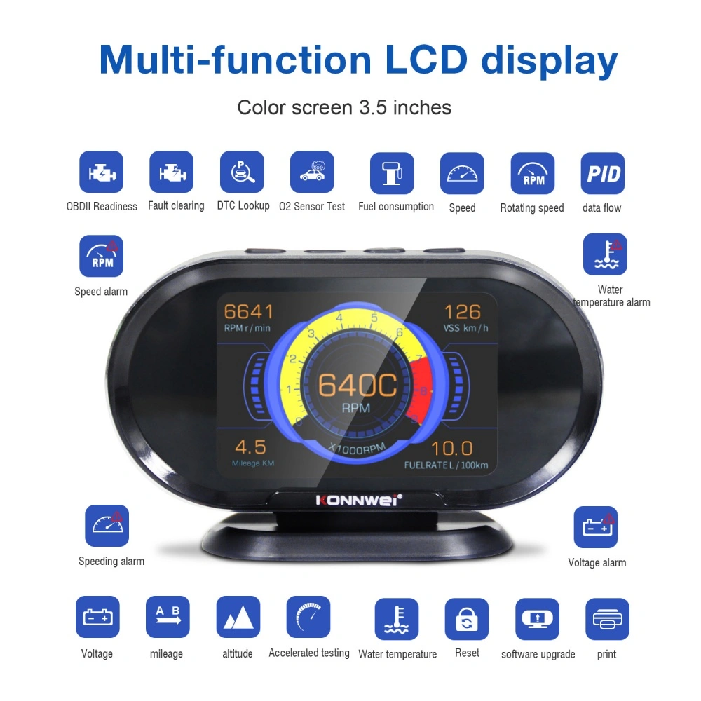 KONNWEI KW206 OBD2 Computer Auto Car Digital Computer OBD 2 Display
