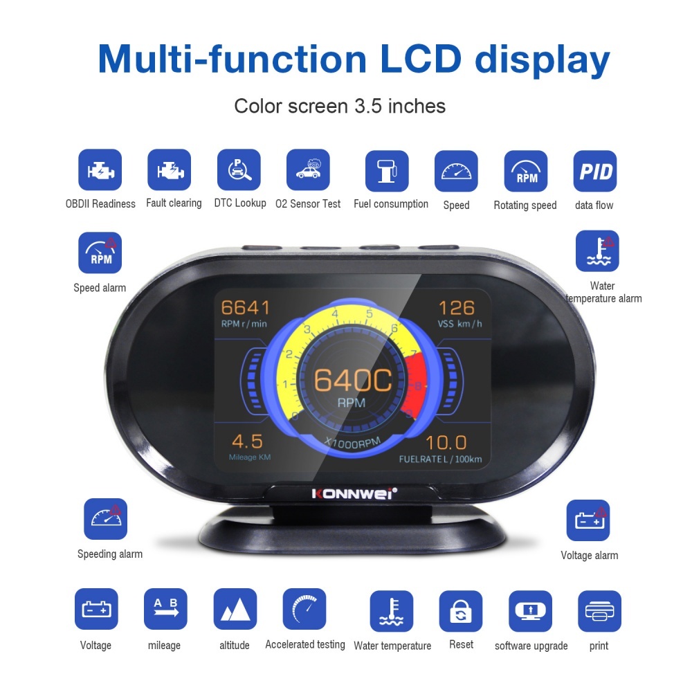KONNWEI KW206 OBD2 Computer Auto Car Digital Computer OBD 2 Display
