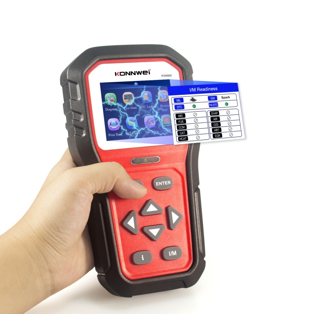 KONNWEI KW860 ODB2 Scanner Full ODB2 Functions Car Engine Fault Code Reader Tools Free Update