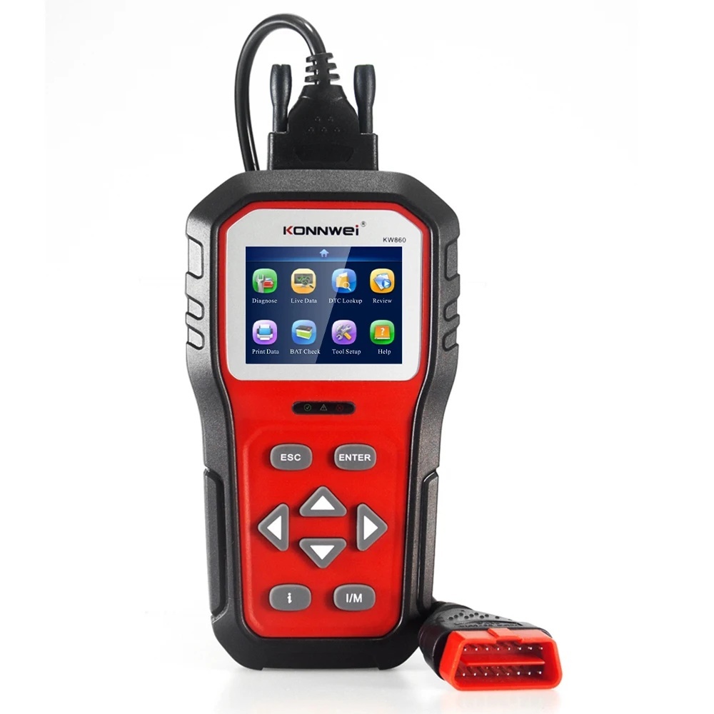 KONNWEI KW860 ODB2 Scanner Full ODB2 Functions Car Engine Fault Code Reader Tools Free Update