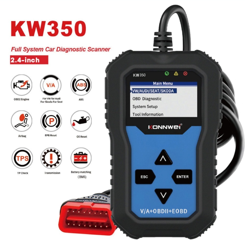 KONNWEI KW350 OBD2 Car Diagnostic Tool OBD Scanner for VAG VW Audi