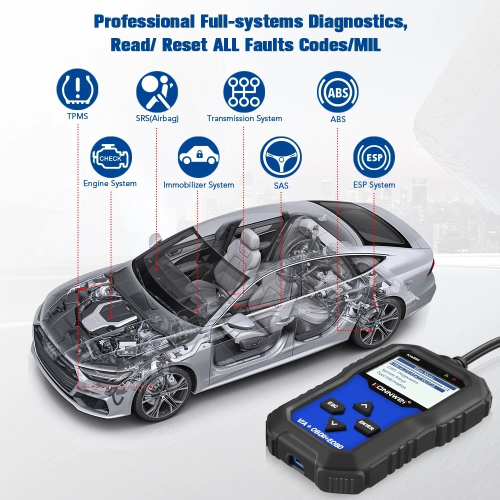 KONNWEI KW350 OBD2 Car Diagnostic Tool OBD Scanner for VAG VW Audi