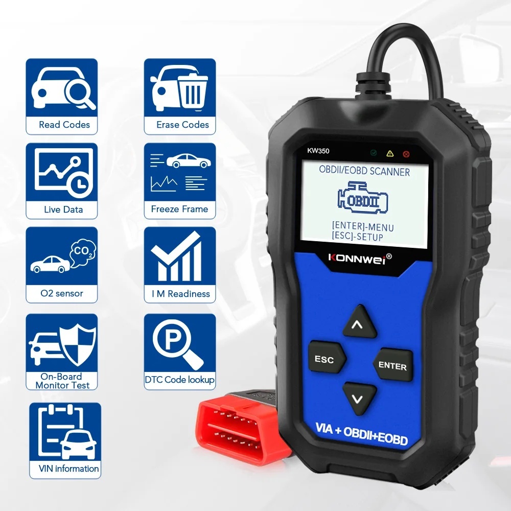KONNWEI KW350 OBD2 Car Diagnostic Tool OBD Scanner for VAG VW Audi