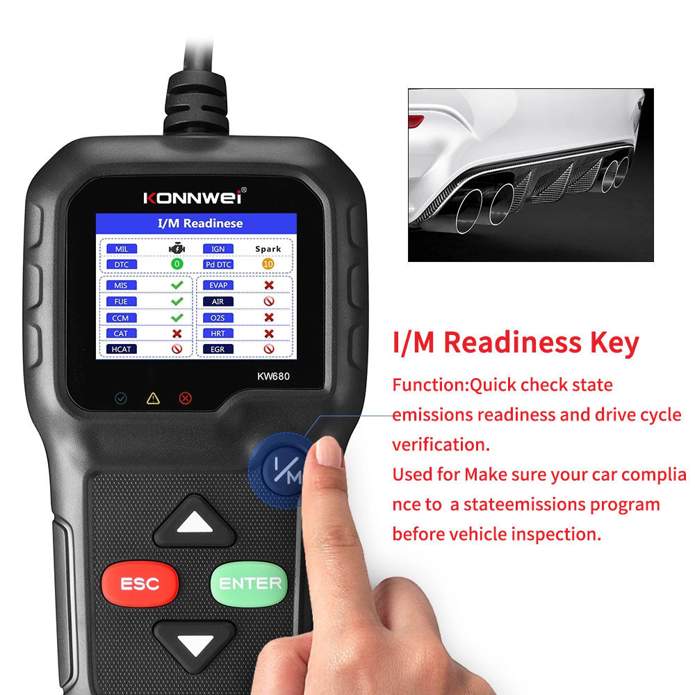 KONNWEI KW680 OBD2 Diagnostic Tool Code Reader Scan Tool OBD II Scanner