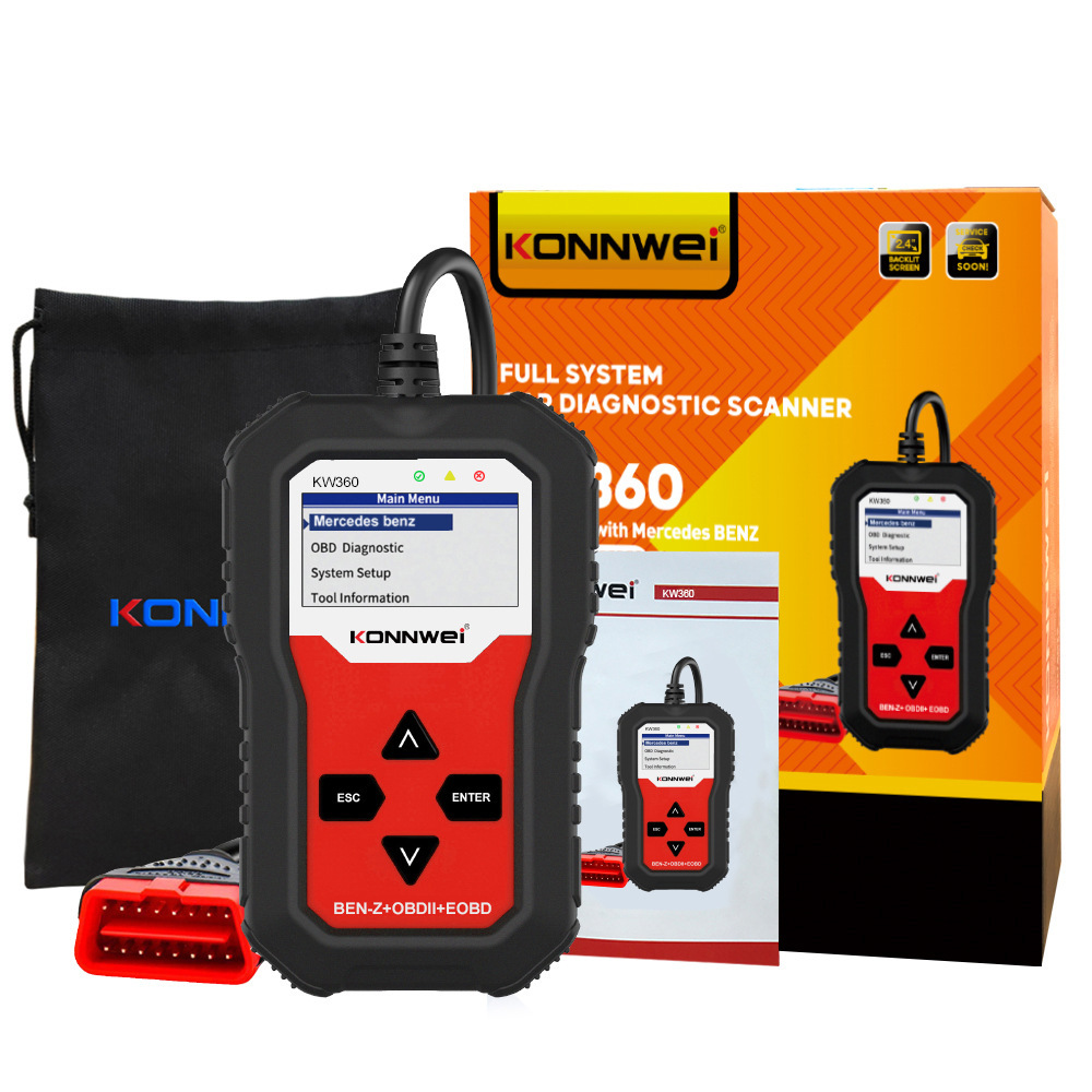 KONNWEI KW360 Full Systems OBD2 Scanner for Benz Professional Car Diagnostic Tool