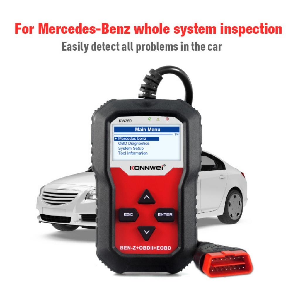 KONNWEI KW360 Full Systems OBD2 Scanner for Benz Professional Car Diagnostic Tool