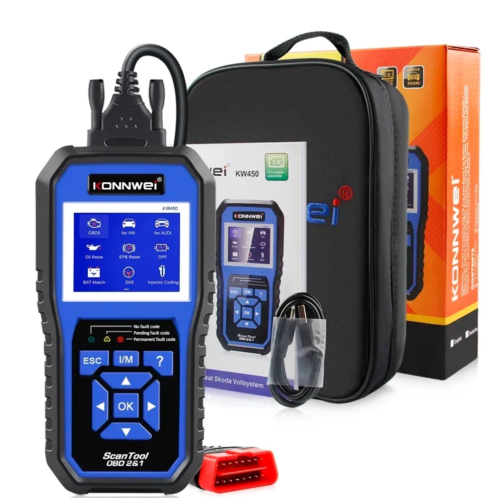 KONNWEI KW450 OBD2 Diagnostic Tool for VAG Cars VW Audi Full Systems Scanner