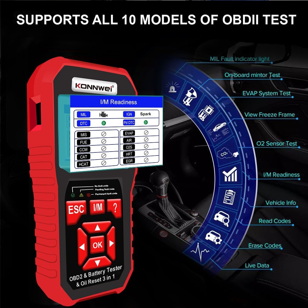 KONNWEI KW890 OBD2 Scanner Car Professional Automotive Code Reader Diagnose Tool