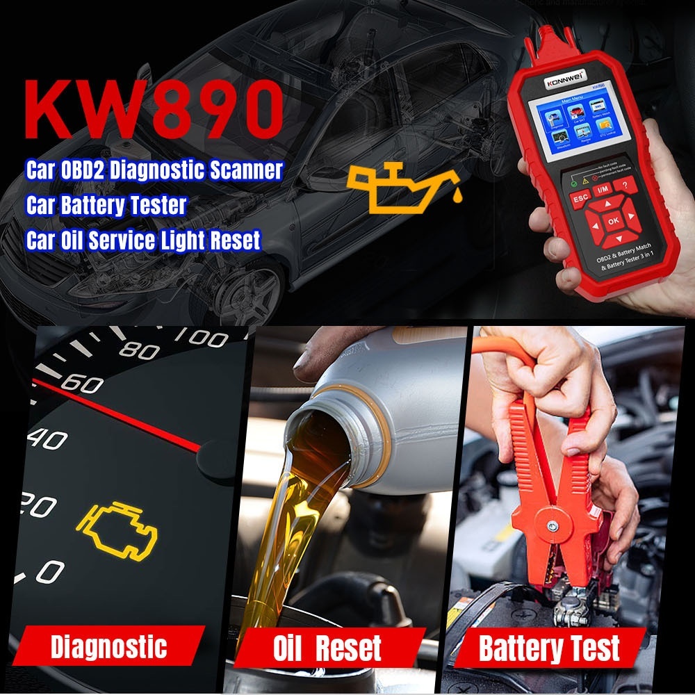 KONNWEI KW890 OBD2 Scanner Car Professional Automotive Code Reader Diagnose Tool