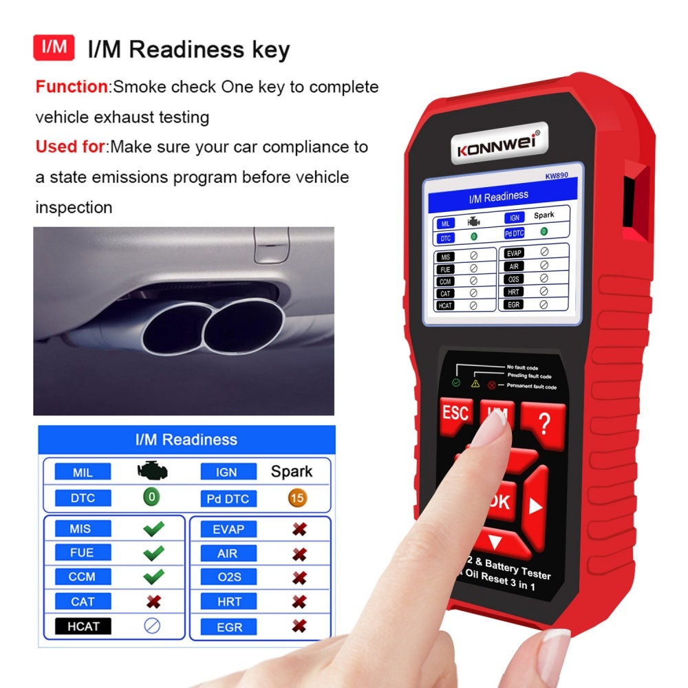 KONNWEI KW890 OBD2 Scanner Car Professional Automotive Code Reader Diagnose Tool