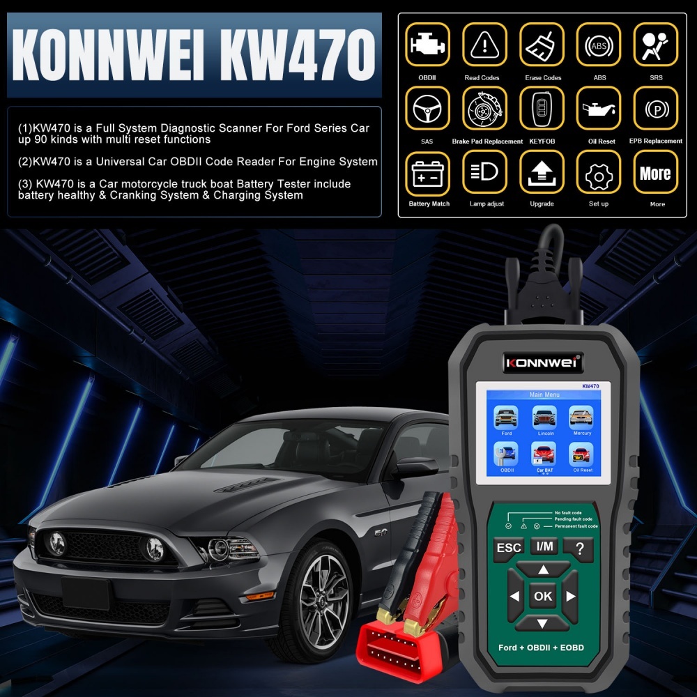 KONNWEI KW470 OBD2 Professional Diagnostic Tool for Ford Series