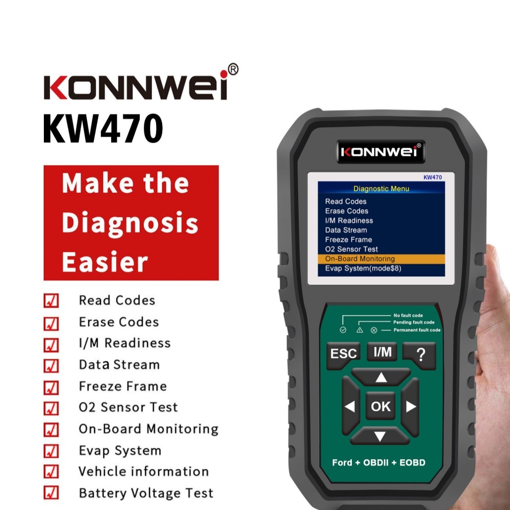 KONNWEI KW470 OBD2 Professional Diagnostic Tool for Ford Series