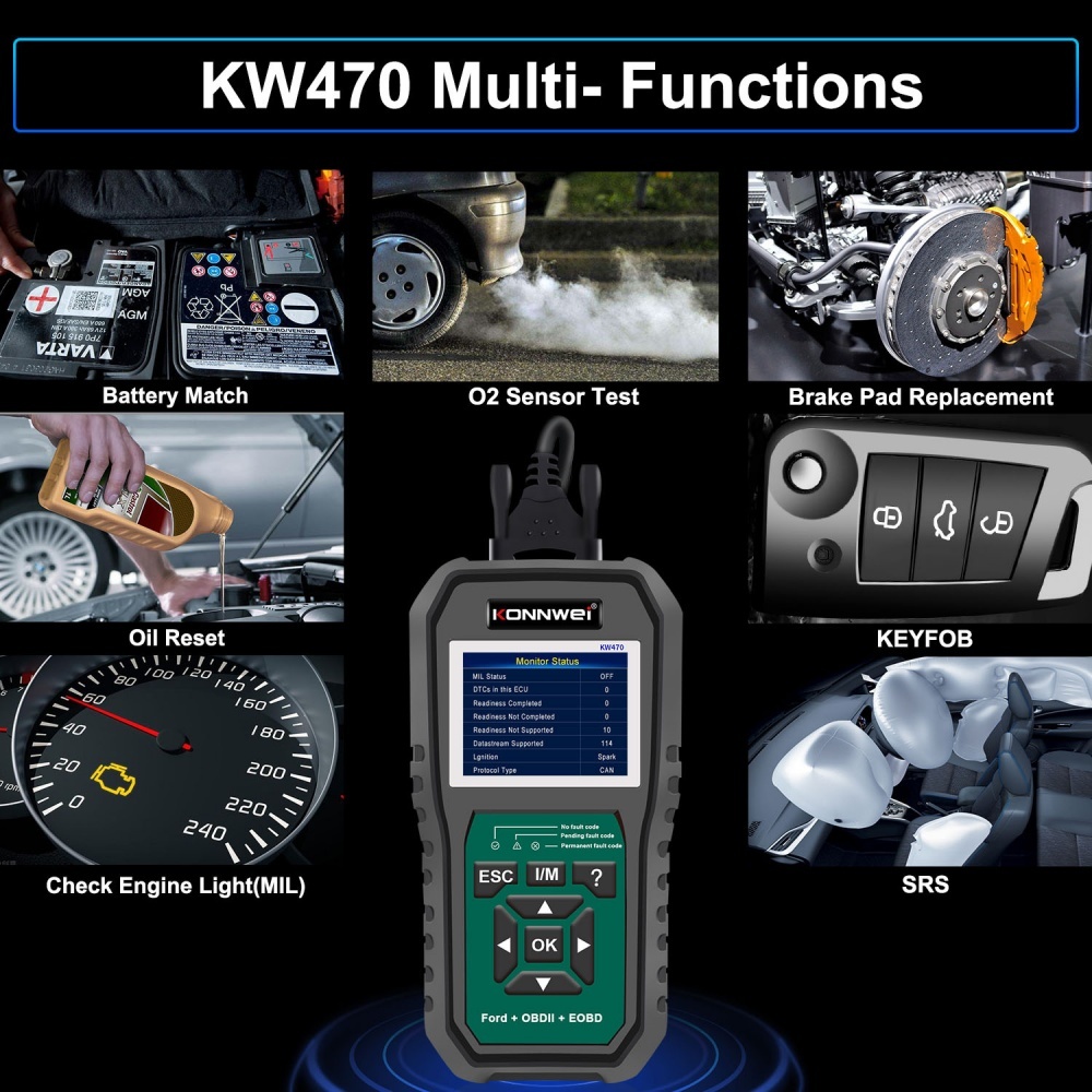 KONNWEI KW470 OBD2 Professional Diagnostic Tool for Ford Series
