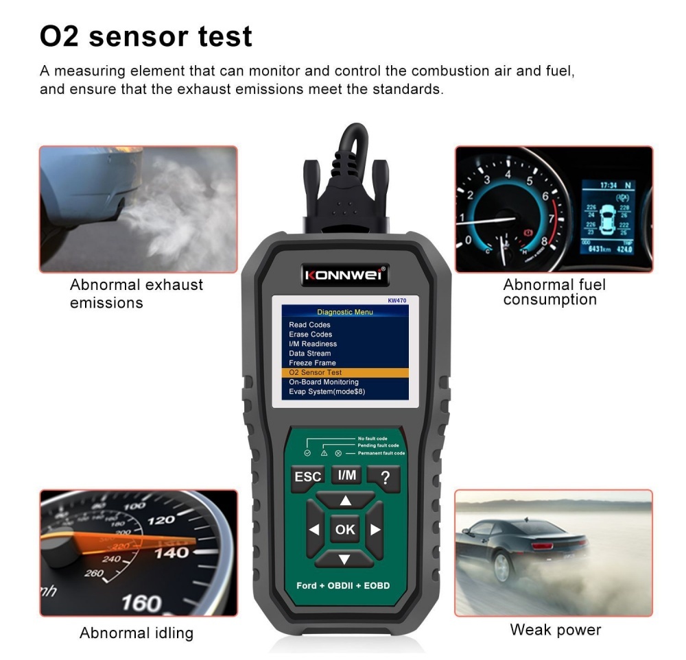 KONNWEI KW470 OBD2 Professional Diagnostic Tool for Ford Series
