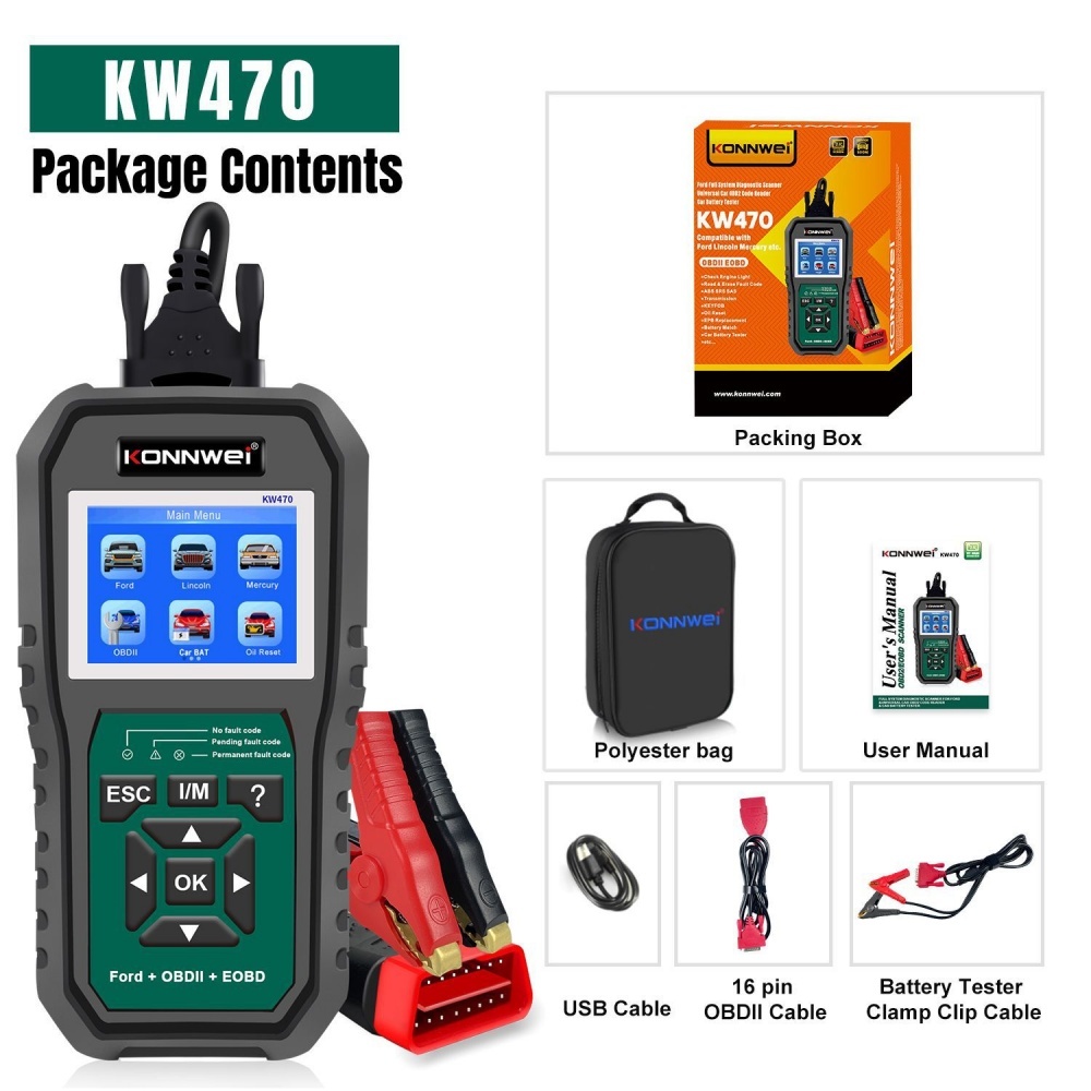 KONNWEI KW470 OBD2 Professional Diagnostic Tool for Ford Series