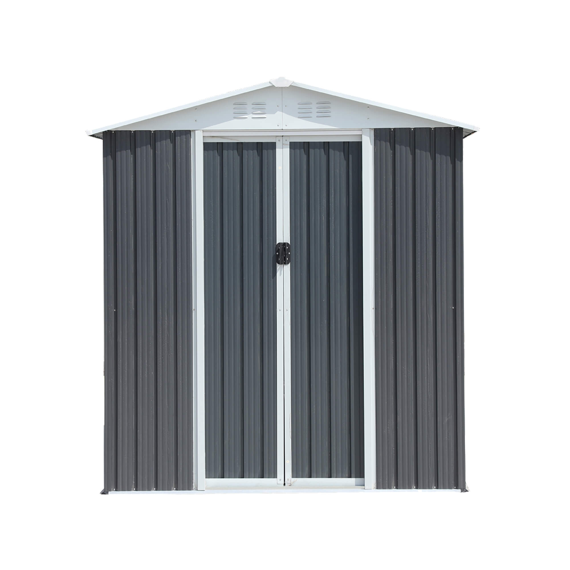 6x4 FT Apex Roof Outdoor Storage Shed with Sliding Door
