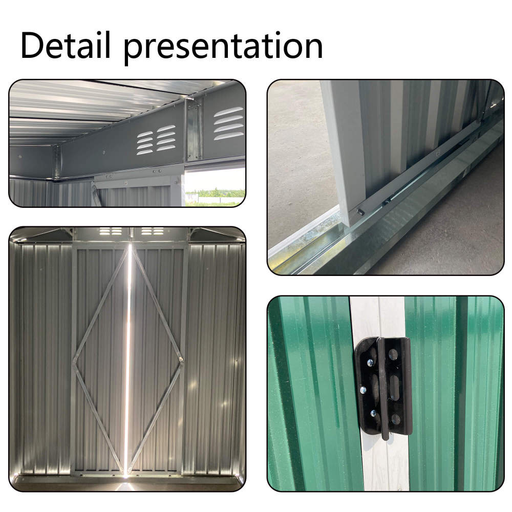 5X3 FT Pent Roof Outdoor Storage Sheds with Sliding Door