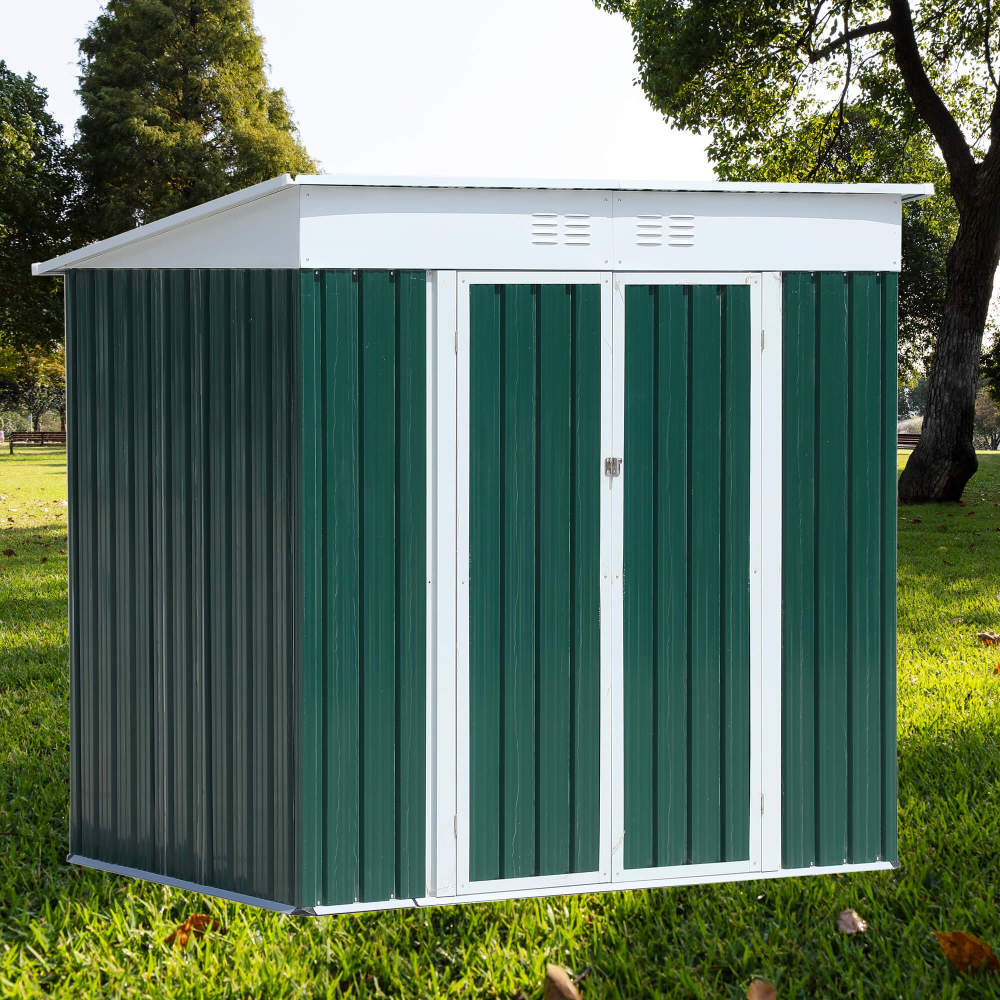6x4 FT Pent Roof Outdoor Storage Sheds