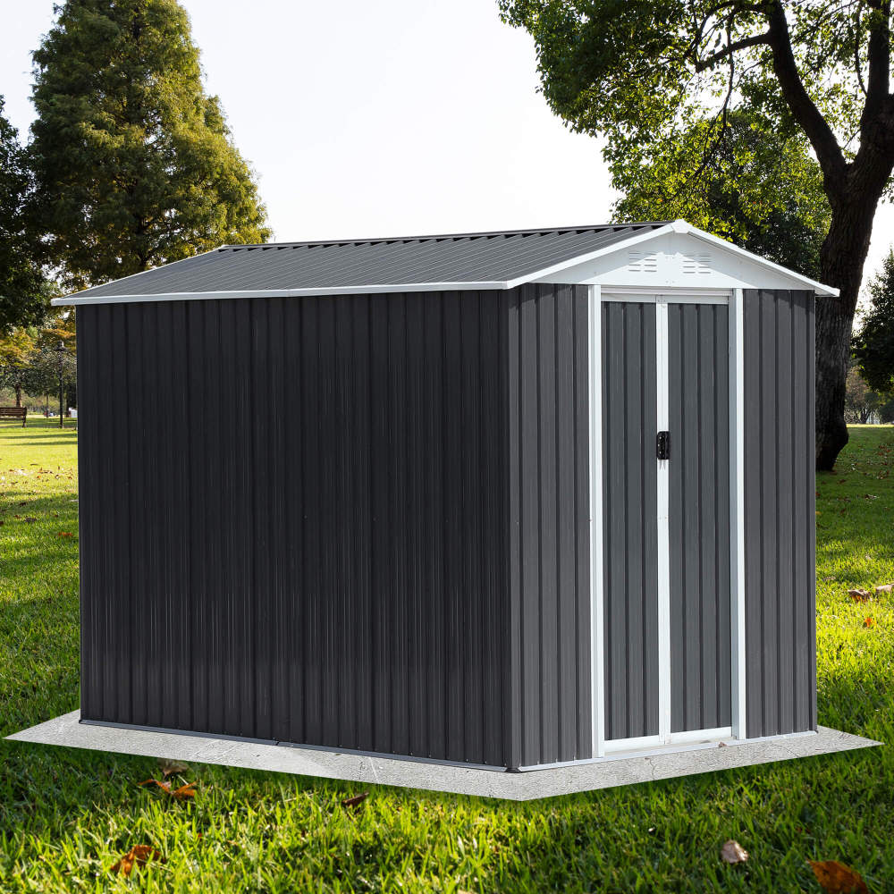 6x9 FT Apex Roof Metal Storage Shed