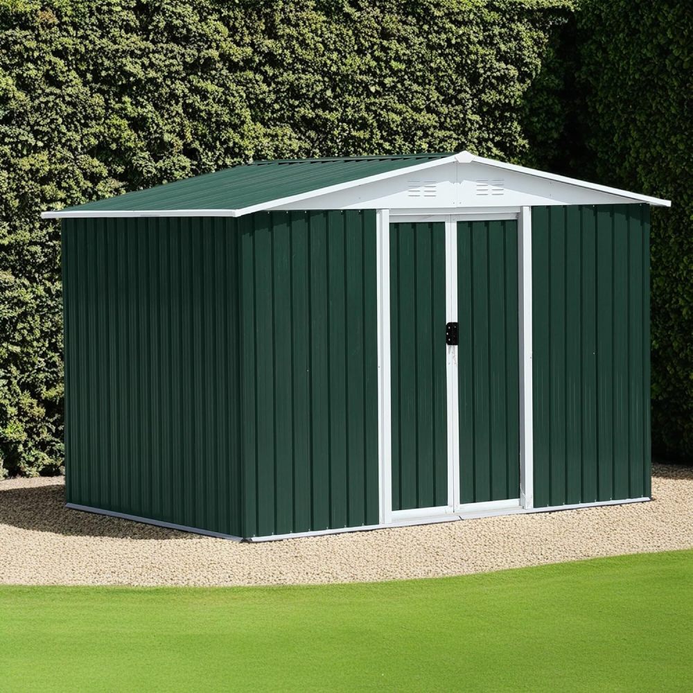 8x6 FT Apex Roof Metal Storage Shed