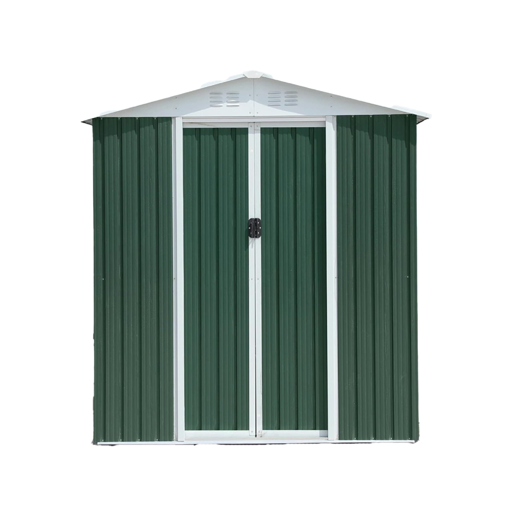 6x4 FT Apex Roof Outdoor Storage Shed with Sliding Door