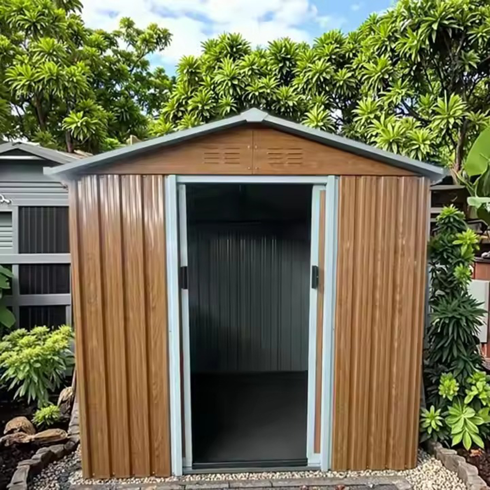 6x4FT Metal Outdoor Garden Storage Shed