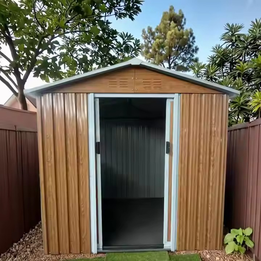 6x4FT Metal Outdoor Garden Storage Shed