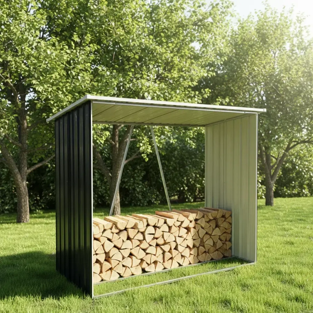 Steel Firewood Shed