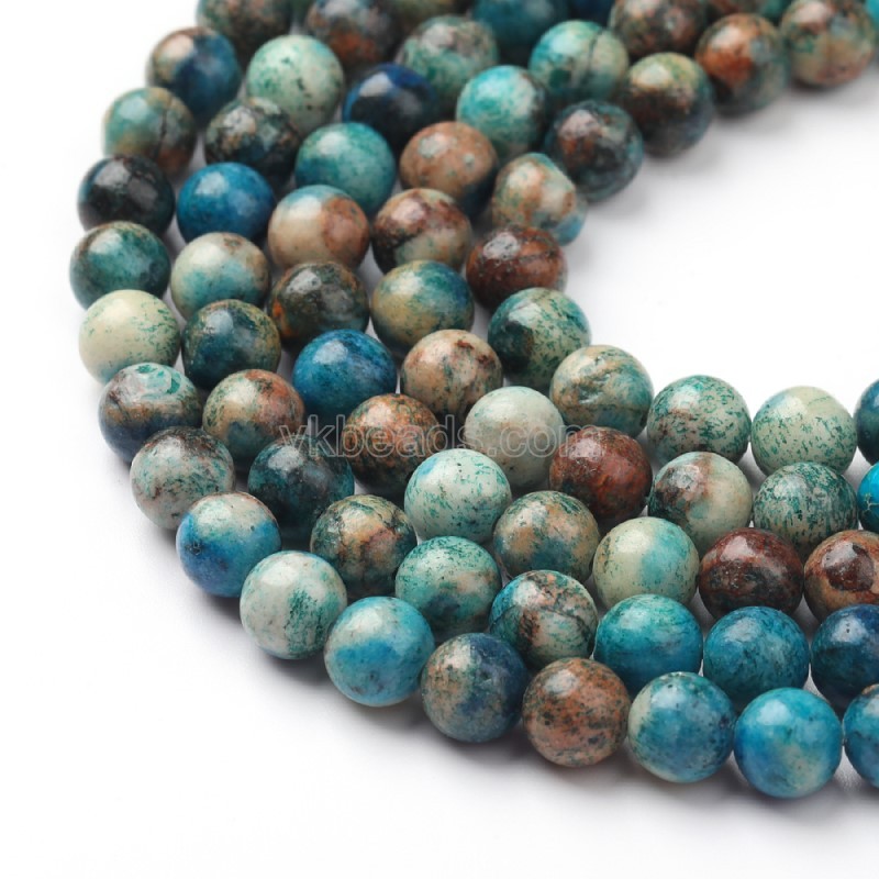 Dyed Phoenix Color Dolomite Smooth Rounds, Approx 6-10mm, 38cm/strand