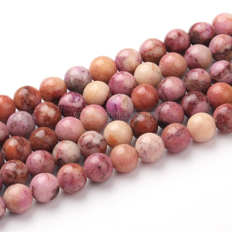 Dyed Purple Color Dolomite Smooth Rounds, Approx 6-10mm, 38cm/strand