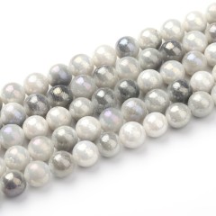 Rainbow Coated Dolomite Smooth Rounds, Approx 8mm, 38cm/strand