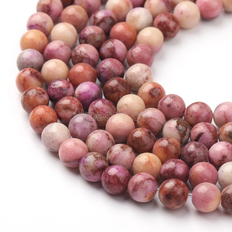 Dyed Purple Color Dolomite Smooth Rounds, Approx 6-10mm, 38cm/strand