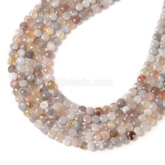Botswana Agate Faceted Coins, Approx 4mm, 38-40cm/strand
