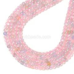 Natural A Grade Morganite Faceted Coins, Approx 4mm, 38-40cm/strand