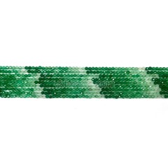 Ombre Green Agate Faceted Rounds, Approx 4mm, 38cm/strand
