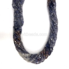 Ombre Iolite Faceted Cubes, Approx 2x2mm, 38cm/strand